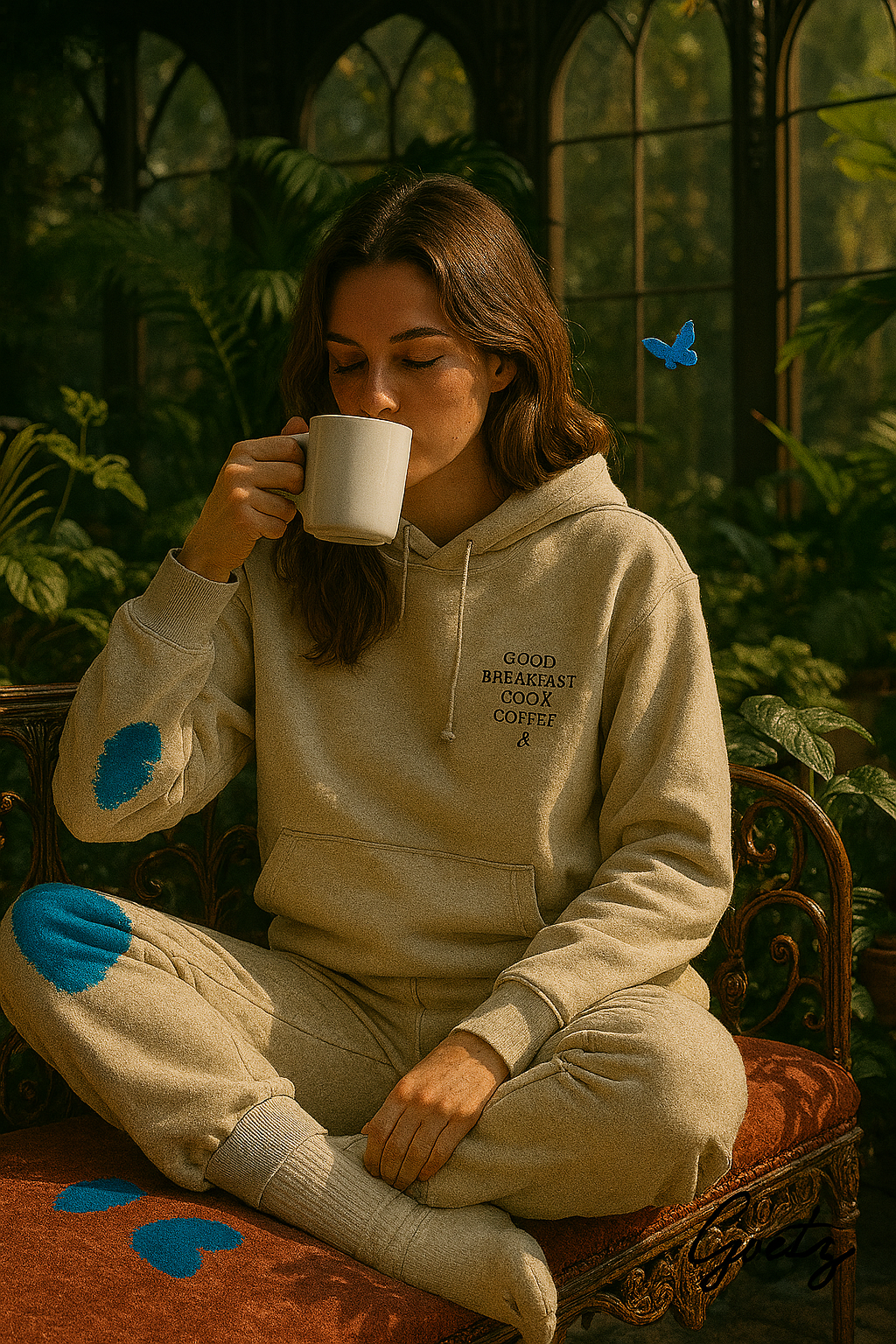 good breakfast good coffee - four piece loungewear set